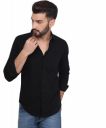 TB Trybuy.in Fancy Black Solid Cotton Casual Solid Shirt for Men...