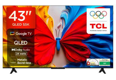 TCL (43") Metallic Bezel-Less FHD QLED TV 43S5K (Black)
