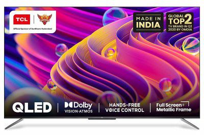 TCL 50C715 50 inches 4K UHD Certified Android Smart QLED TV | With Remote Less Voice Control