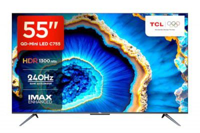 TCL (55") 4K Ultra HD Smart QD-Mini LED Google TV 55C755 (Black)