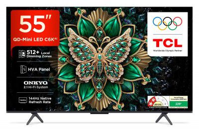 TCL (55") 4K Ultra HD Smart QD-Mini LED Google TV 55C6K