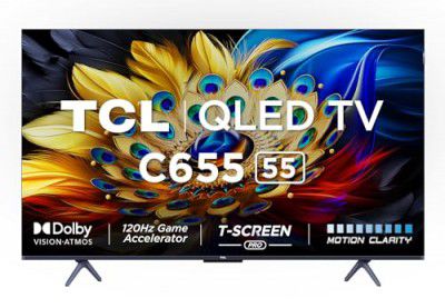 TCL 55 " 4K Ultra HD Smart QLED Google TV 55C655 (Black)