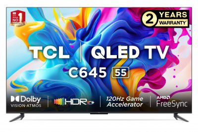 TCL 55" 4KUltra HD Smart QLED Google TV 55C645