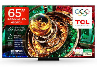 TCL (65") 4K UHD RGB-MiniLED TV 65Q7D (Black)