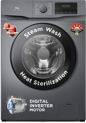 TCL 8.5 kg Fully Automatic Front Load washing machine with an in-built heater (Model: P6085FLS)