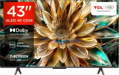 TCL C69B (43") QLED Ultra HD Smart TV with 30W Dolby Atmos (43C69B)