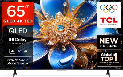 TCL T6D (65") QLED Ultra HD Smart Google TV (65T6D)
