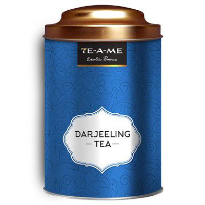 TE-A-ME Darjeeling Black Loose Leaf Tea Tin, 50 Grams