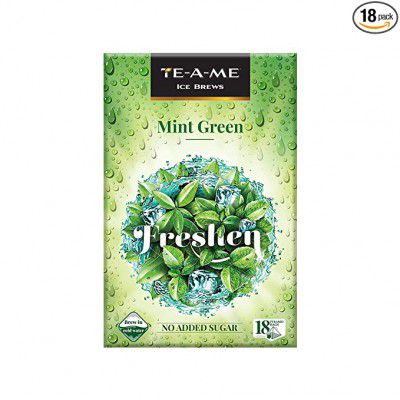 TE-A-ME Freshen Green Mint Iced Infusion Tea, 18 Pyramid Infusion Tea Bags | Ice Brews | Cold Brew