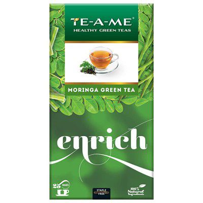 TE-A-ME Moringa Healthy Green Tea, 25 Tea Bags | Herbal Tea
