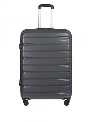 Teakwood Large Check in Size 8 Wheels Trolley Bag (Large Check in Size, Grey)