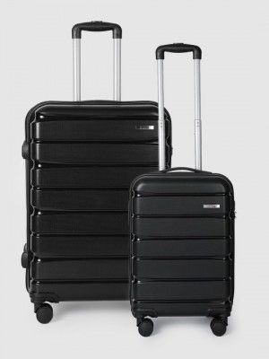 Teakwood Leathers India Set of 2 360 Degree Rotation Hard-Sided Trolley Bags