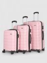 Teakwood Leathers India Set of 3 360-Degree Rotation Hard Sided Trolley Bag-191L...