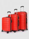 Teakwood Leathers India Set of 3 360-Degree Rotation Hard Sided Trolley Bag-191L...