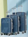 Teakwood Leathers Set of 3 Textured Hard-Sided Trolley Bags...