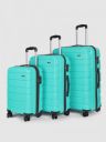 Teakwood Leathers India Set of 3 360-Degree Rotation Hard Sided Trolley Bag-191L...