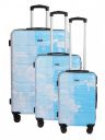 TEAKWOOD LEATHERS Twin Printed 360 Degree Rotation Hard Cabin Trolley Bag (Blue, SML)...