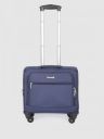 Teakwood Leathers Unisex Navy Blue Solid Overnighter Trolley Bag- 39 Liters...