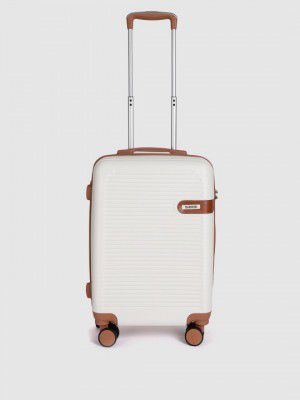 Teakwood LeathersTextured 360-Degree Rotation Hard-Sided Cabin-Sized Trolley Bag 38L