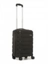 Teakwood Unisex Trolley Bag, Hard Cabin Trolley Small, 55 CM Trolley Bag (S, Black)