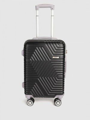 Teakwood Leathers Textured 360 Degree Rotation Hard Cabin-Sized Trolley Bag 32 L