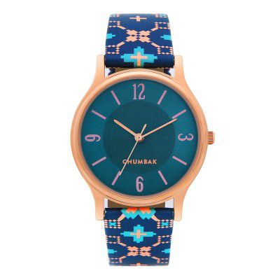 TEAL BY CHUMBAK Round Dial Analog Hand Watch for Women