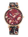 TEAL BY CHUMBAK Round Dial Analog Watch for Women | Bohemian Garden Collection | Printed Vegan Leather Strap...