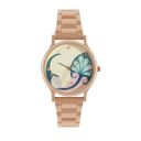 TEAL BY CHUMBAK Round Dial Analog Watch for Women|Bohemian Leaves Collection| Stainless Steel Strap|Gifts for Women/Girls/Ladies |Stylish Fashion Watch for Casual/Work...