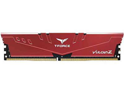 TeamGroup T-Force Vulcan Z 8GB Red (8GBx1) DDR4 3600MHz C18 Metal Heatsink Desktop Gaming Memory - TLZRD48G3600HC18J01