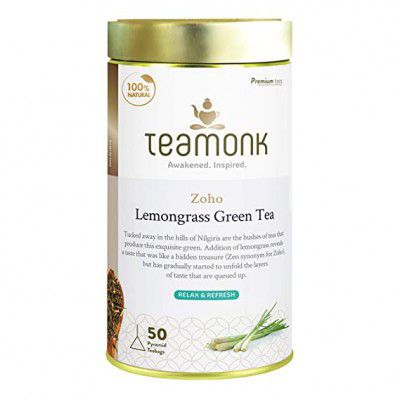 Teamonk Zoho High Mountain Lemongrass Green Tea Box - 50 Tea Bags 