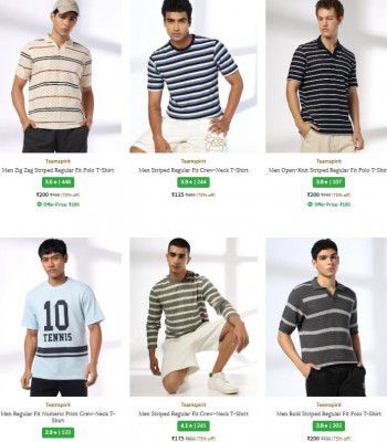 Ajio : Upto 75% OFF - Teamspirit Clothings | For Mens