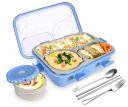 TEC TAVAKKAL Lunch Box 3 Compartment Leak-Proof BPA Free Stainless Steel, Lunch Box...