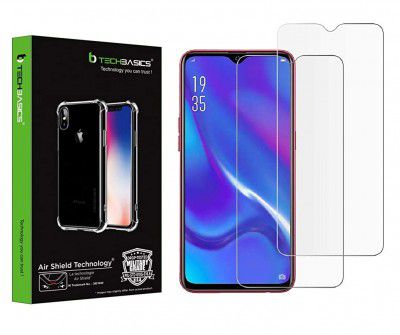 TechBasics Premium Tempered Glass Screen Protector for Vivo U10 (Transparent)-Pack of 2
