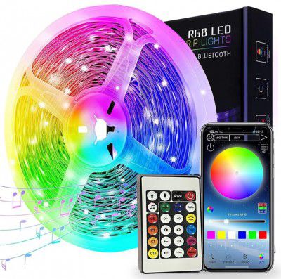 TECHBLAZE Copper 15 Meter 150 Led Rgb Strip Lights For Room With 16 Modes Remote Controller Bright Rgb Color Changing String Lights For Home Decoration Diwali/Ganesh Chaturthi/False Ceiling
