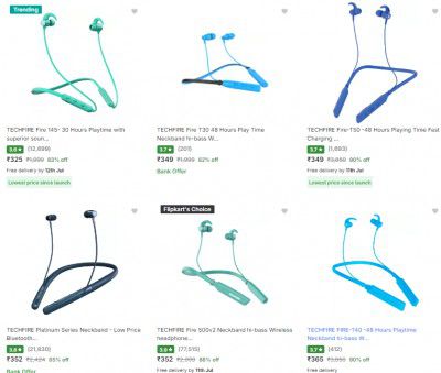 Techfire Neckband Upto 90% Off