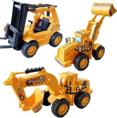 Techhark Pack of 3 JCB Construction Set For Kids (Yellow, Black, Pack of 3)