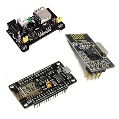 Techleads Combo of MB102 Power Supply Module, Nodemcu Esp8266 Development Board and NRF24L01 Transceiver