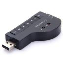 Technotech 8.1 Channel Sound Card Adapter Piano Shape USB 2.0 to 3D Audio for Windows Linux-8.1 Sound Card Black...
