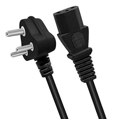 Technotech Computer Power Cable Cord for Desktops PC and Printers/Monitor SMPS Power Cable (1.5 Meters - Black)