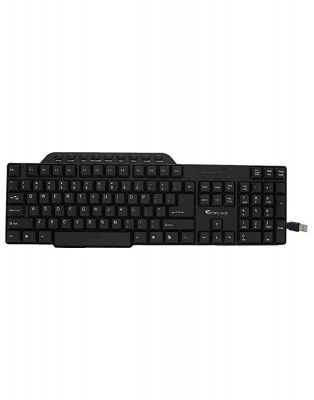 Technotech KB-658 Multimedia Slim USB Keyboard, Black