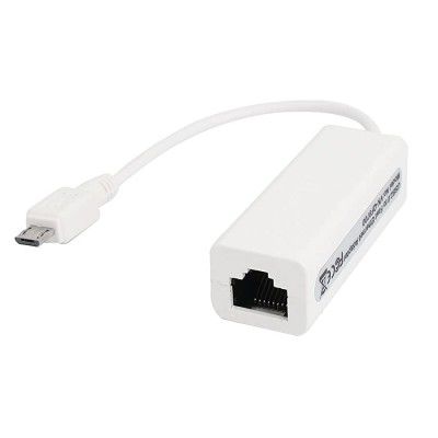 Technotech Micro USB to RJ45 LAN Ethernet Port 10/100 Mbps Cable Adapter (White) (V-TT-MICROUSB2LAN)