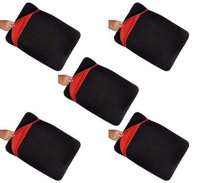 Technotech Reversible Laptop Sleeve Bag Fits Upto 15.6" Laptop (Black, Pack of 5)