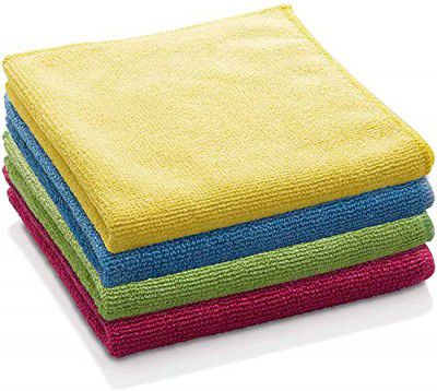 TECHNOVIBES Microfiber Cloth 40x40 cms - 350 GSM Multi-Color - Thick Lint & Streak-Free Multipurpose Cloths - Washing & Detailing (Pack of 4)