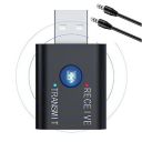 TECHONTO Bluetooth 5.0 2 in1 Transmitter Receiver Converter Car Wireless Audio Adapter USB 3.5mm Aux for All Compatible Devices...