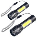 TechPride Rechargeable LED Torch, Small Flashlights High Lumens Rechargeable, Zoomable Mini Flashlights 3 Light Modes (Combo T1-2)...