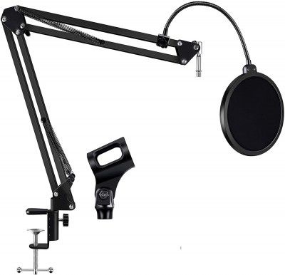 Techtest Heavy Duty Suspension Scissor Boom Arm Stand Holder (Black)