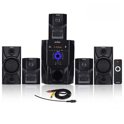 Tecnia Super King 50W 5.1 Channel Bluetooth Wired Speaker Systems - Black