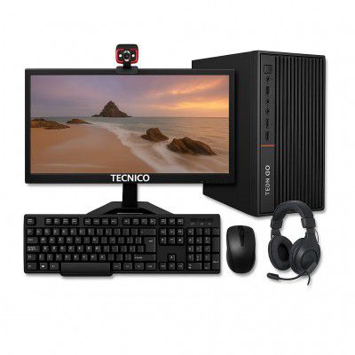 TECNICO Student Learning Desktop Set, 20" HD All-in-One Computer, Dual Core, 8 GB DDR3 RAM, 128 GB SSD