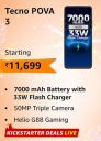Tecno POVA 3 (4GB RAM | 64GB Storage) Starting @ ₹11,699...