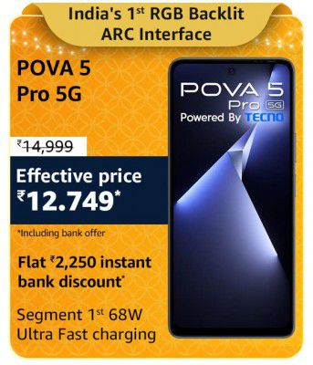 TECNO Pova 5 Pro 5G @ ₹12,750/- During Big Billion Days Sale